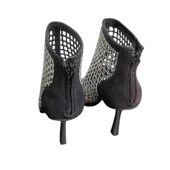 INC INTERNATIONAL CONCEPTS Women's Senalda Booties Black Sequins Sz 6